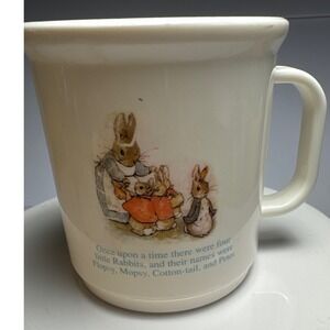 Beatrix Potter Peter Rabbit Mug Kids Size Cream Storybook Graphic